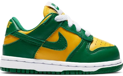 Pre-owned Nike Dunk Low Brazil (2020) (td) In Varsity Maize/pine Green-white