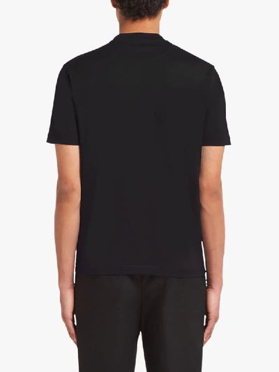 Shop Prada Logo Print T-shirt In Black