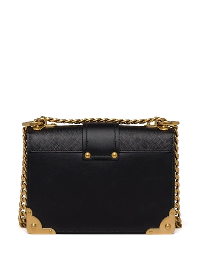 Shop Prada Cahier Shoulder Bag In Black