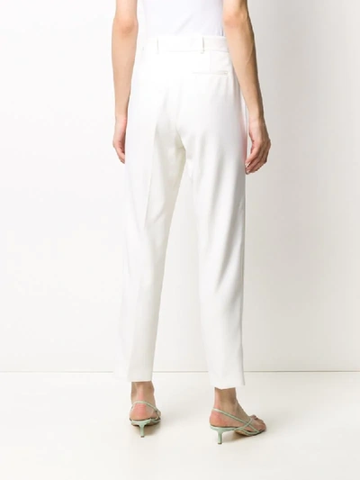 Shop Racil Cropped Slim-fit Trousers In White