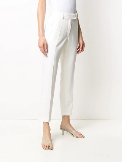 Shop Racil Cropped Slim-fit Trousers In White