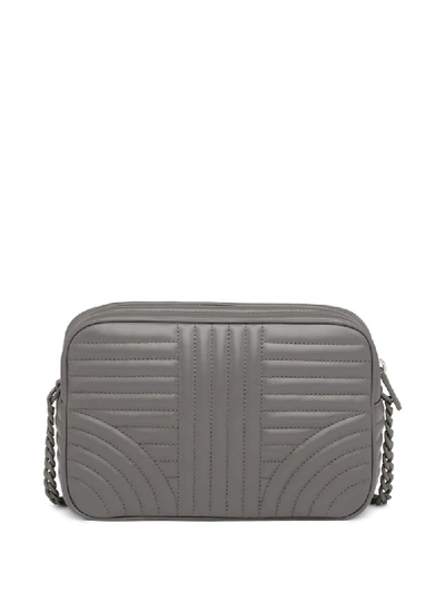 Shop Prada Diagramme Shoulder Bag In Grey