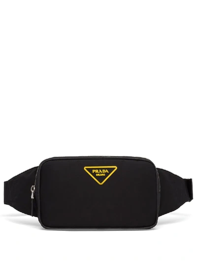 Shop Prada Nylon Belt Bag In Black