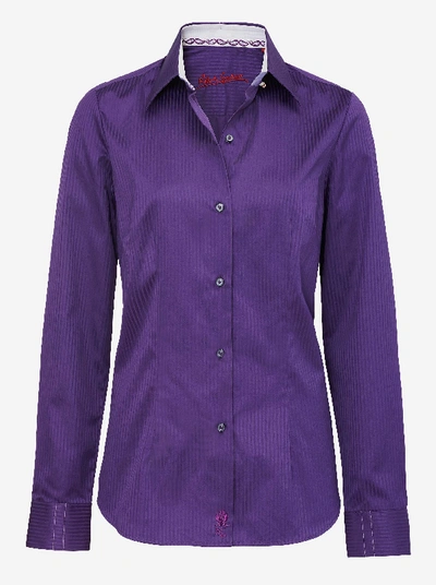 Shop Robert Graham Shakira Adele Shirt In Purple