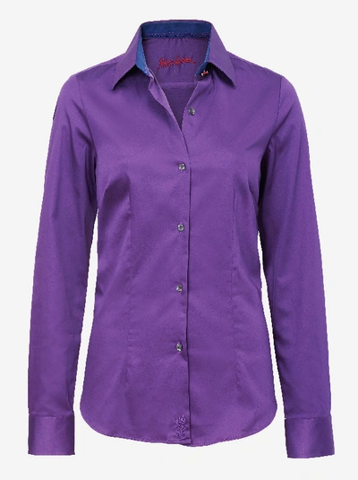 Shop Robert Graham Shania Elif Shirt In Purple