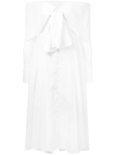 Shop Rosieassoulin Off Shoulder Dress White