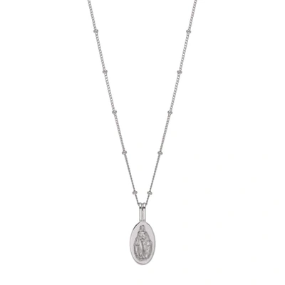 Shop Northskull Saint Beaded Necklace In Silver