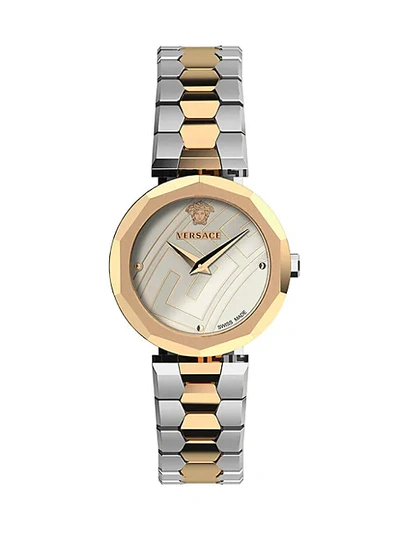 Shop Versace Idyia Two-tone Stainless Steel Bracelet Watch