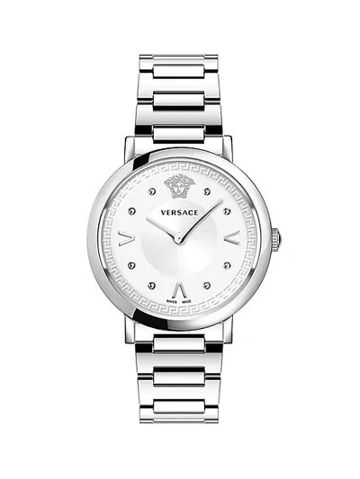 Shop Versace Pop Chic Lady Stainless Steel Analog Bracelet Watch