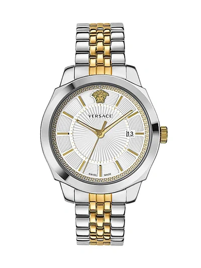 Shop Versace Ion Classic Gent Two-tone Stainless Steel Bracelet Watch