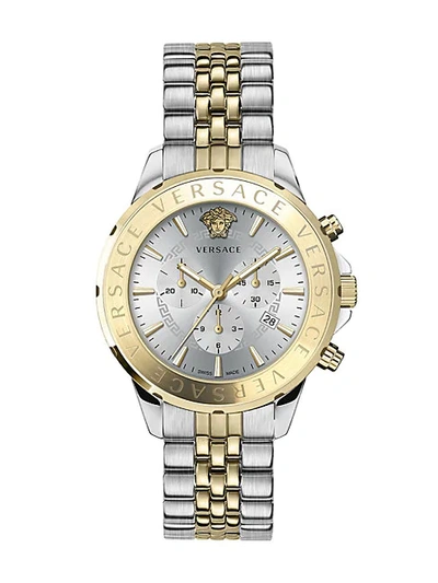 Shop Versace Two-tone Stainless Steel Bracelet Watch