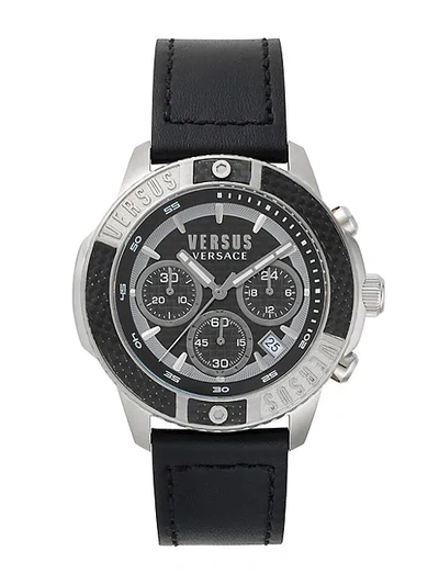 Shop Versus Admiralty Chronograph Leather Watch