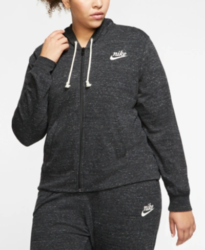 Nike Sportswear Gym Vintage Women's Full-zip Hoodie (plus Size) (black) -  Clearance Sale In Black,sail | ModeSens