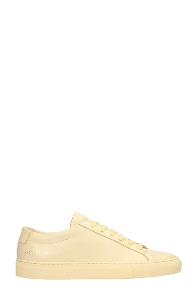 Shop Common Projects Original Achill Sneakers In Yellow Leather