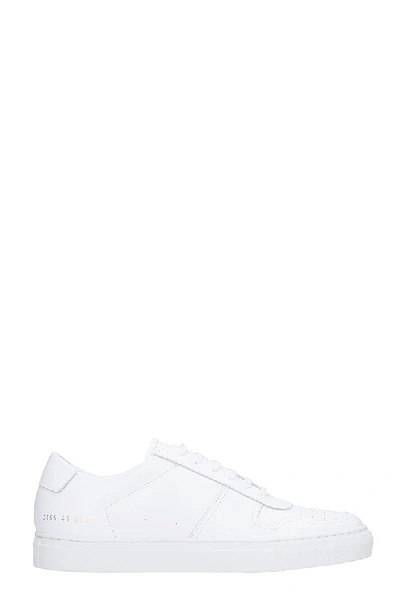 Shop Common Projects Bball Low Sneakers In White Leather