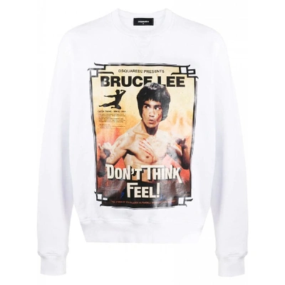Shop Dsquared2 Graphic Print Sweatshirt In White