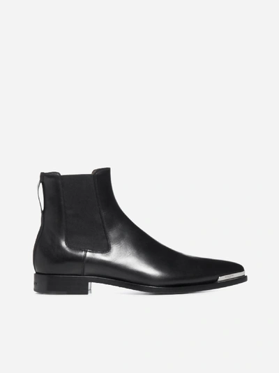 Shop Givenchy Dallas Chelsea Leather Boots