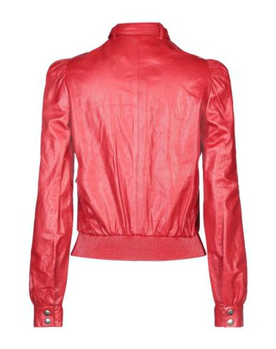 Shop Gucci Biker Jacket In Red