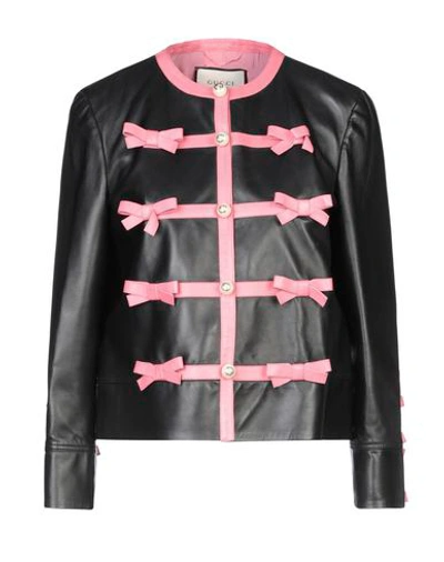 Shop Gucci Biker Jacket In Black