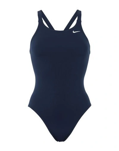 Nike Hydrastrong Solid Women's Spiderback 1-piece Swimsuit In Midnight Navy  | ModeSens