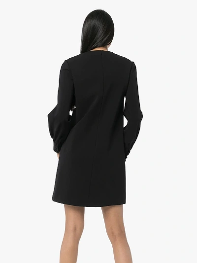 Shop Gucci Horsebit Detail Mini Dress In Black