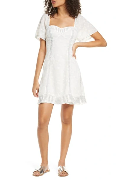 Shop Foxiedox Blanche Fit & Flare Minidress In Marshmallow