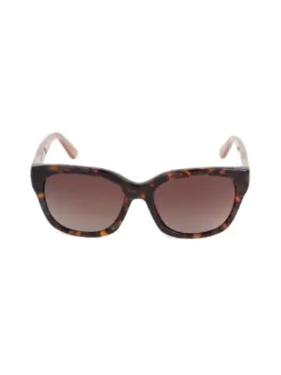 Shop Oscar De La Renta 54mm Square Sunglasses In Tortoise