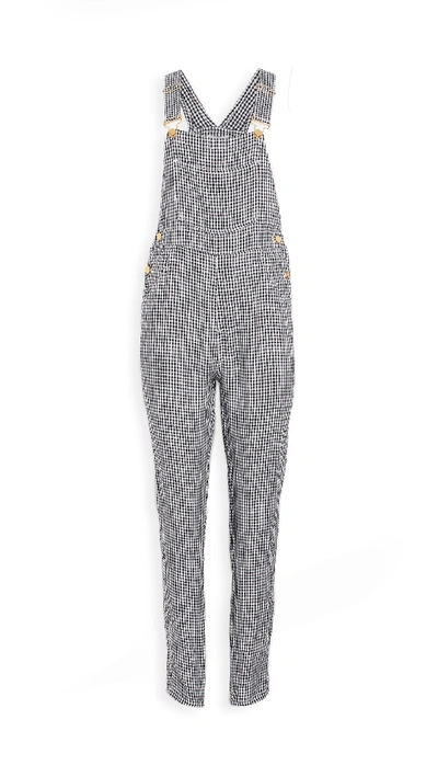 Shop Weworewhat Basic Overalls In Black Gingham