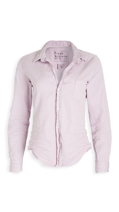 Shop Frank & Eileen Womens Button Down Shirt In Lavender