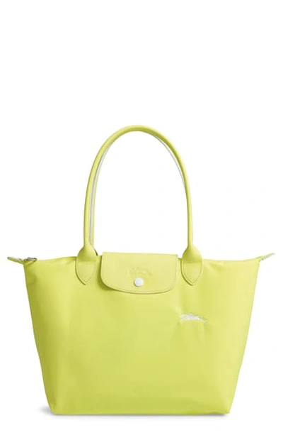 Shop Longchamp Le Pliage Club Medium Shoulder Tote In Yellow