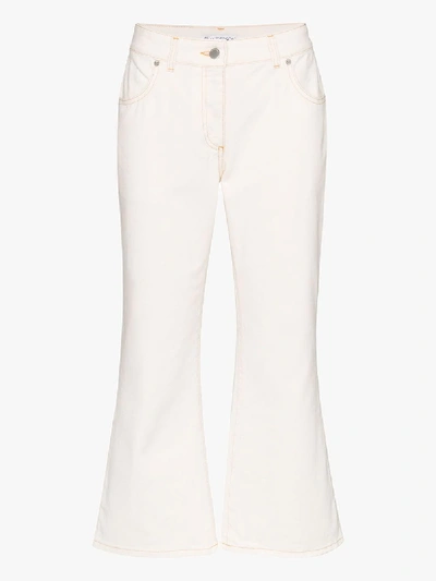 Shop Jw Anderson White Skinny Flared Jeans