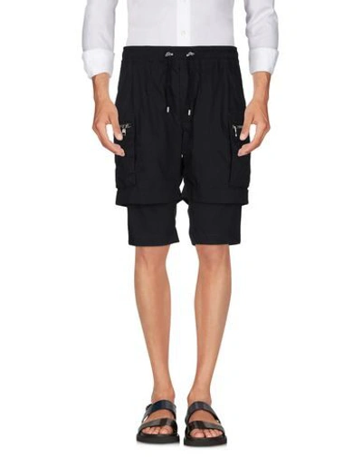 Shop Balmain Bermudas In Black