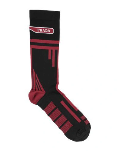 Prada Short Socks In Red | ModeSens