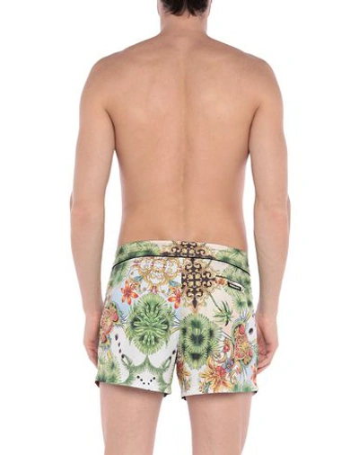 Shop Versace Swim Trunks In Green