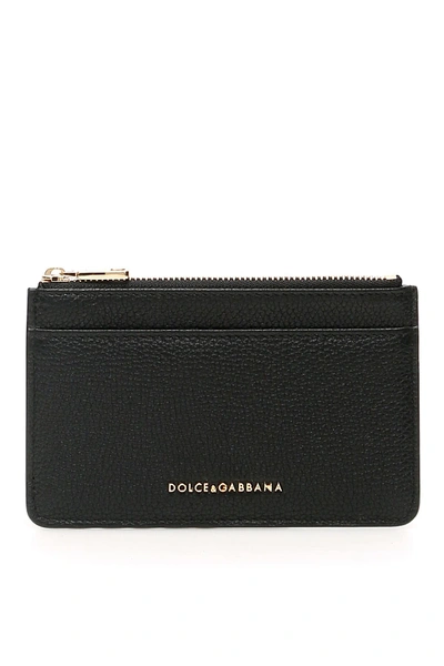 Shop Dolce & Gabbana Logo Cardholder In Nero