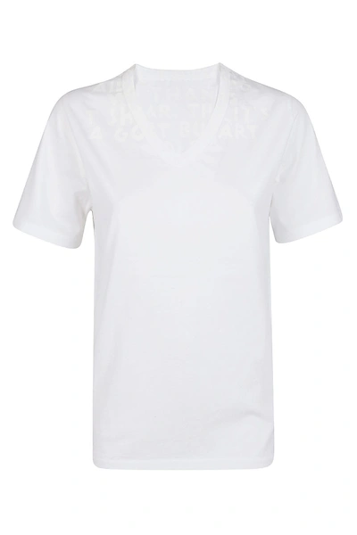 Shop Mm6 Maison Margiela Short Sleeve T-shirt In Bianco