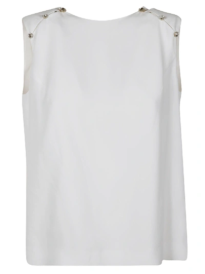 Shop Dice Kayek Embellished Back Top In Off-white