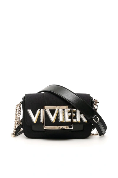 Shop Roger Vivier Call Me Tres Vivier Micro Bag In Nero