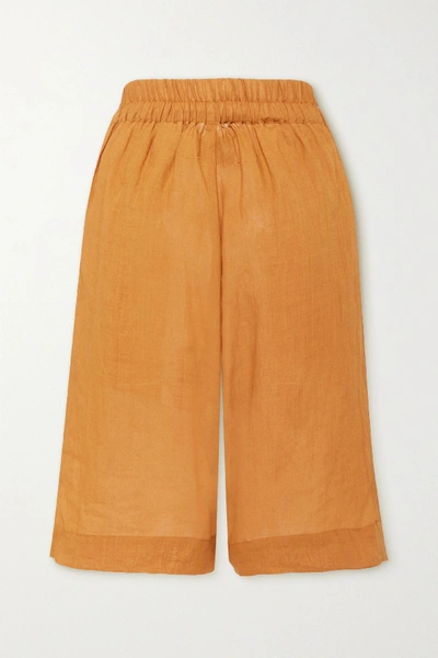 Shop Anemone The Board Ramie Shorts In Orange