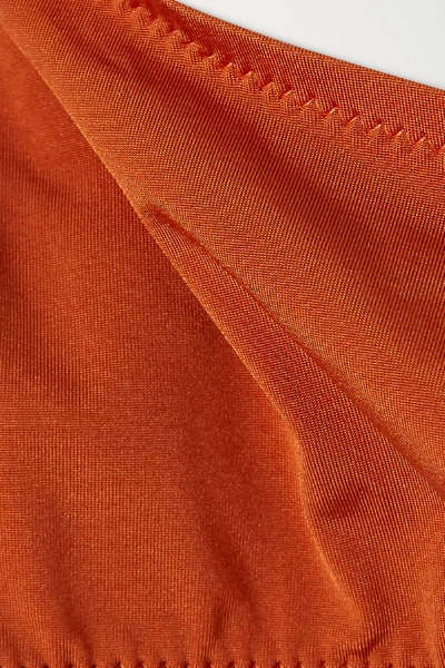 Shop Fisch Colombier Ruched Bikini Top In Orange