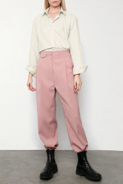 Shop The Frankie Shop Pernille Woven Straight-leg Pants In Blush