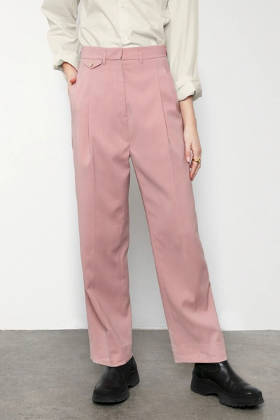 Shop The Frankie Shop Pernille Woven Straight-leg Pants In Blush