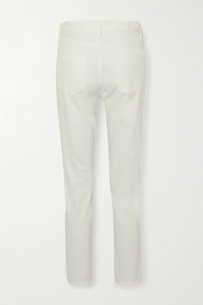 Shop Citizens Of Humanity Liya High-rise Straight-leg Jeans In White