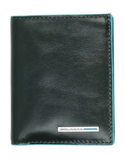 Shop Piquadro Wallet In Dark Green