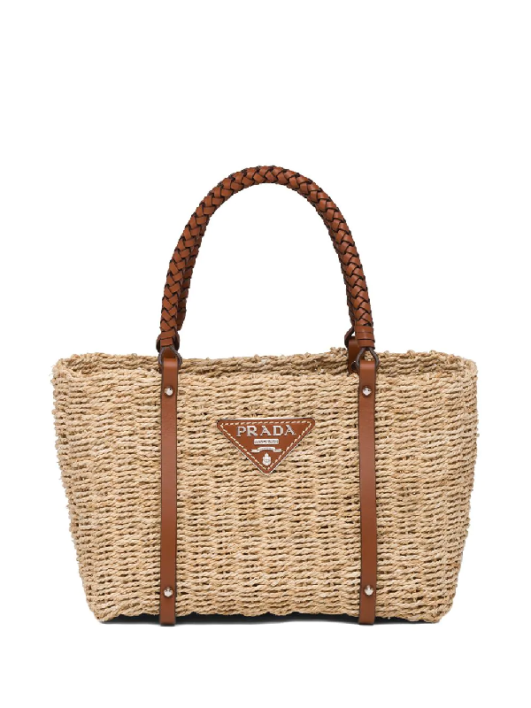 straw prada raffia tote