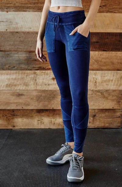 Shop Free People Fp Movement Kyoto Pocket Leggings In Navy