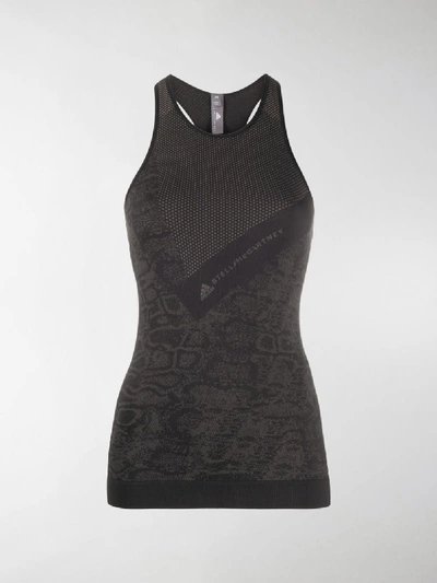 Shop Adidas By Stella Mccartney Snake-print Tank Top In Black