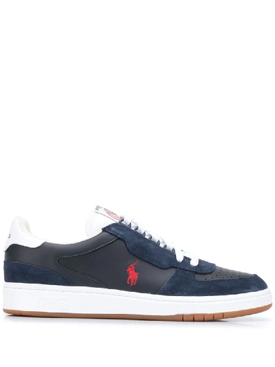 Shop Polo Ralph Lauren Low-top Cupsole Sneakers In Blue