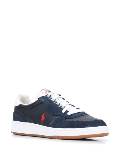 Shop Polo Ralph Lauren Low-top Cupsole Sneakers In Blue