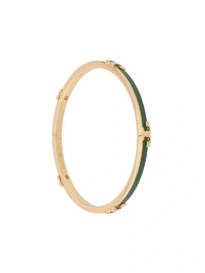 Shop Tory Burch T-plaque Bangle In Green
